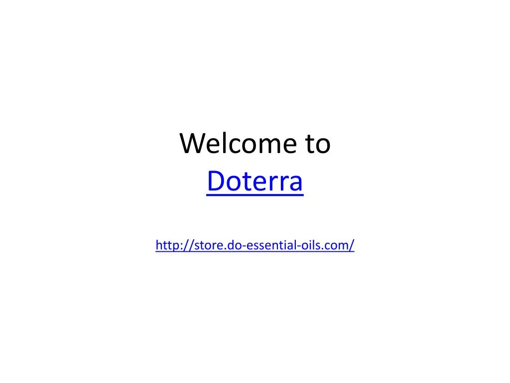 welcome to doterra http store do essential oils com