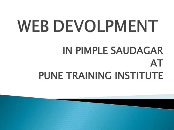 Web Development Classes in Pimple Saudagar | Pune Training Institute
