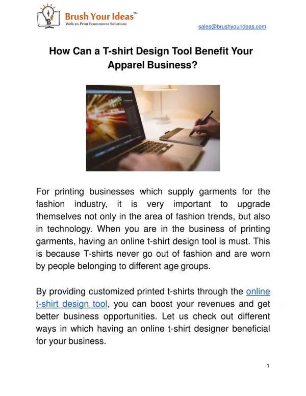 How Can a T-shirt Design Tool Benefit Your Apparel Business?