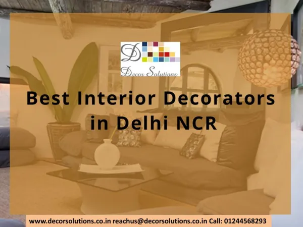 Best Interior Decorators in Delhi NCR -Gurgaon -Noida