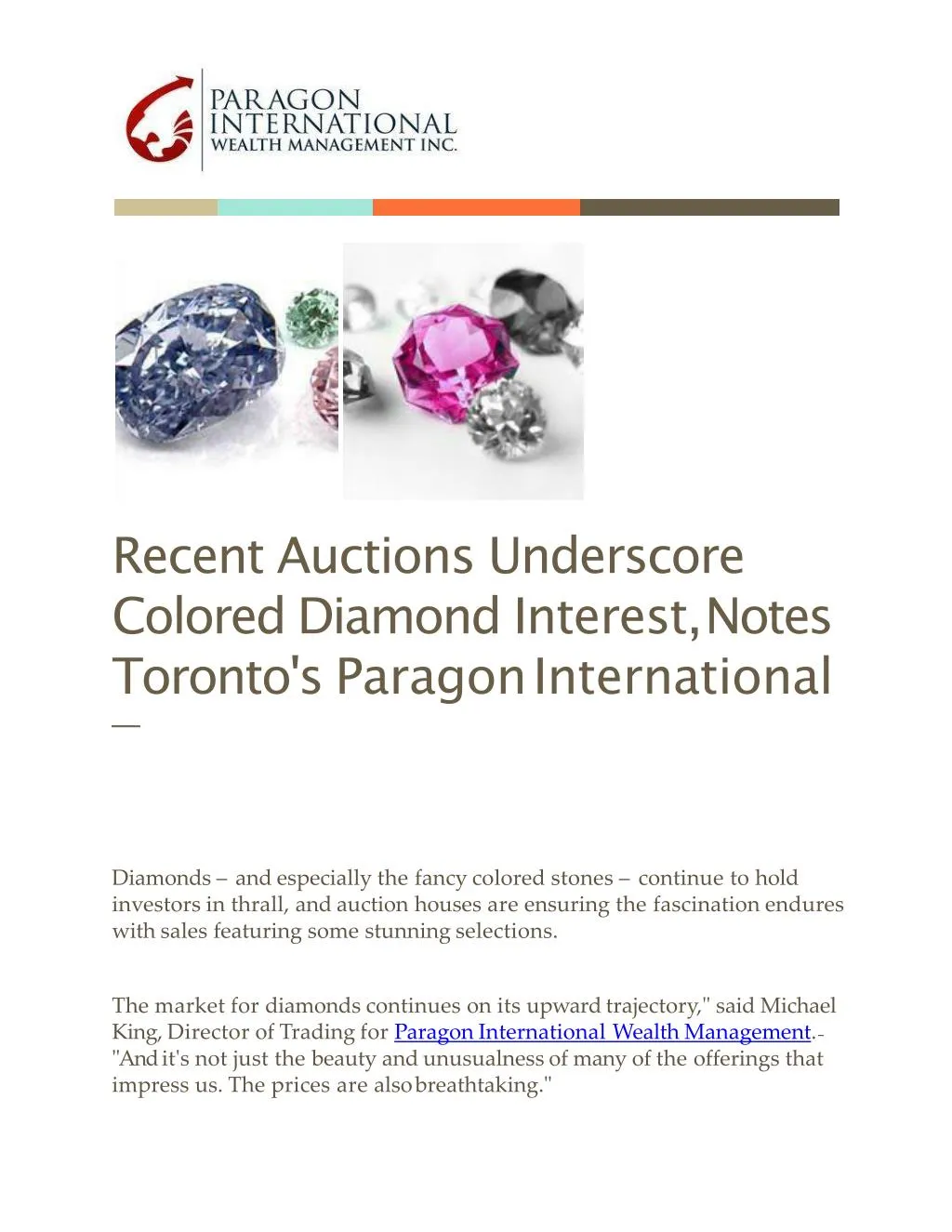 recent auctions underscore colored diamond