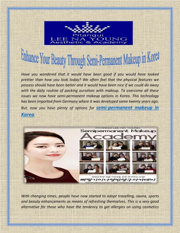 Enhance Your Beauty Through Semi-Permanent Makeup in Korea