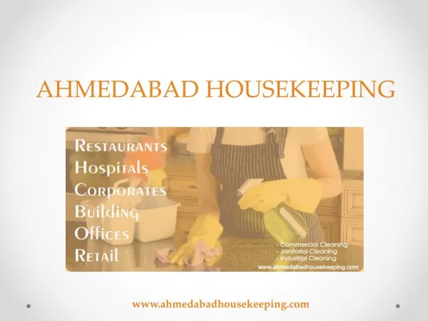 Housekeeping services in Ahmedabad