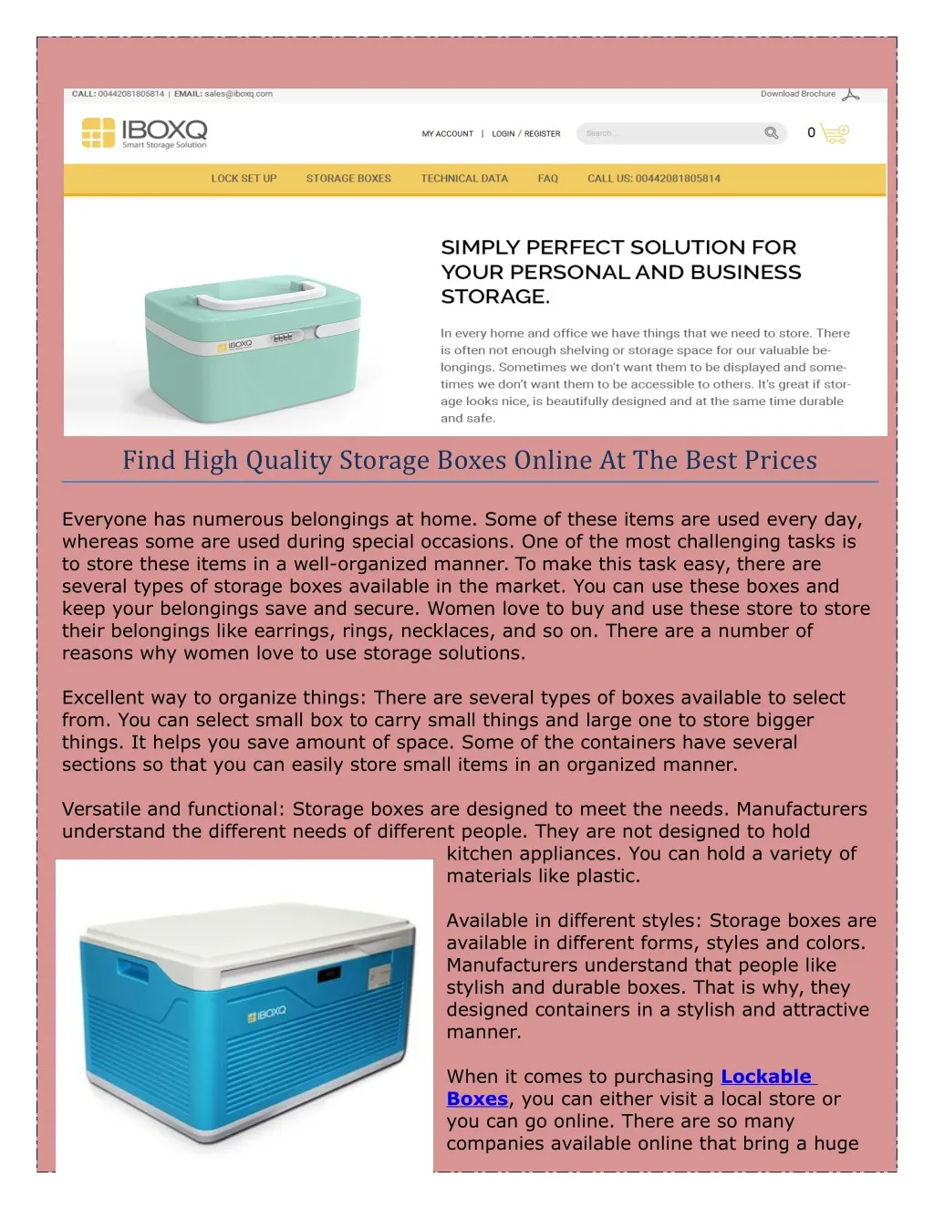 find high quality storage boxes online