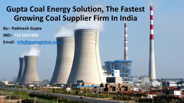 Padmesh Gupta Coal Solution - The Leading Coal Trader In India
