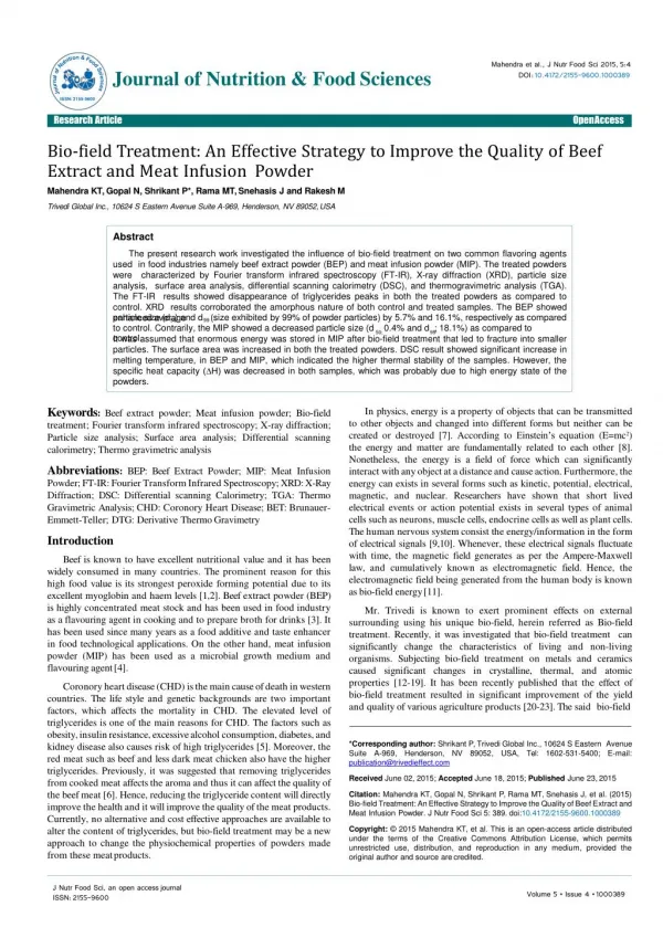 An Effective Strategy to Improve the Quality of Beef Extract and Meat Infusion Powder