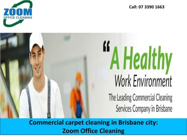 Commercial carpet cleaning in Brisbane city: Zoom Office Cleaning