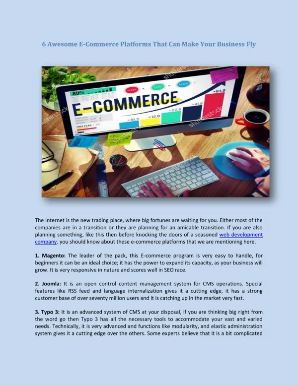 6 Awesome E-Commerce Platforms That Can Make Your Business Fly