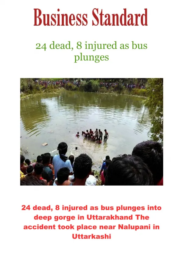24 dead, 8 injured as bus plunges