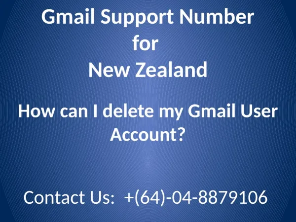 How can I delete my Gmail User Account?