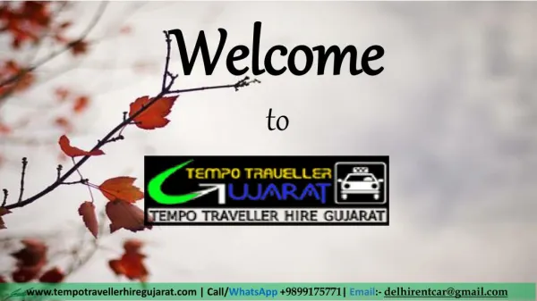 Book Online tempo Traveller for Gujarat Tour