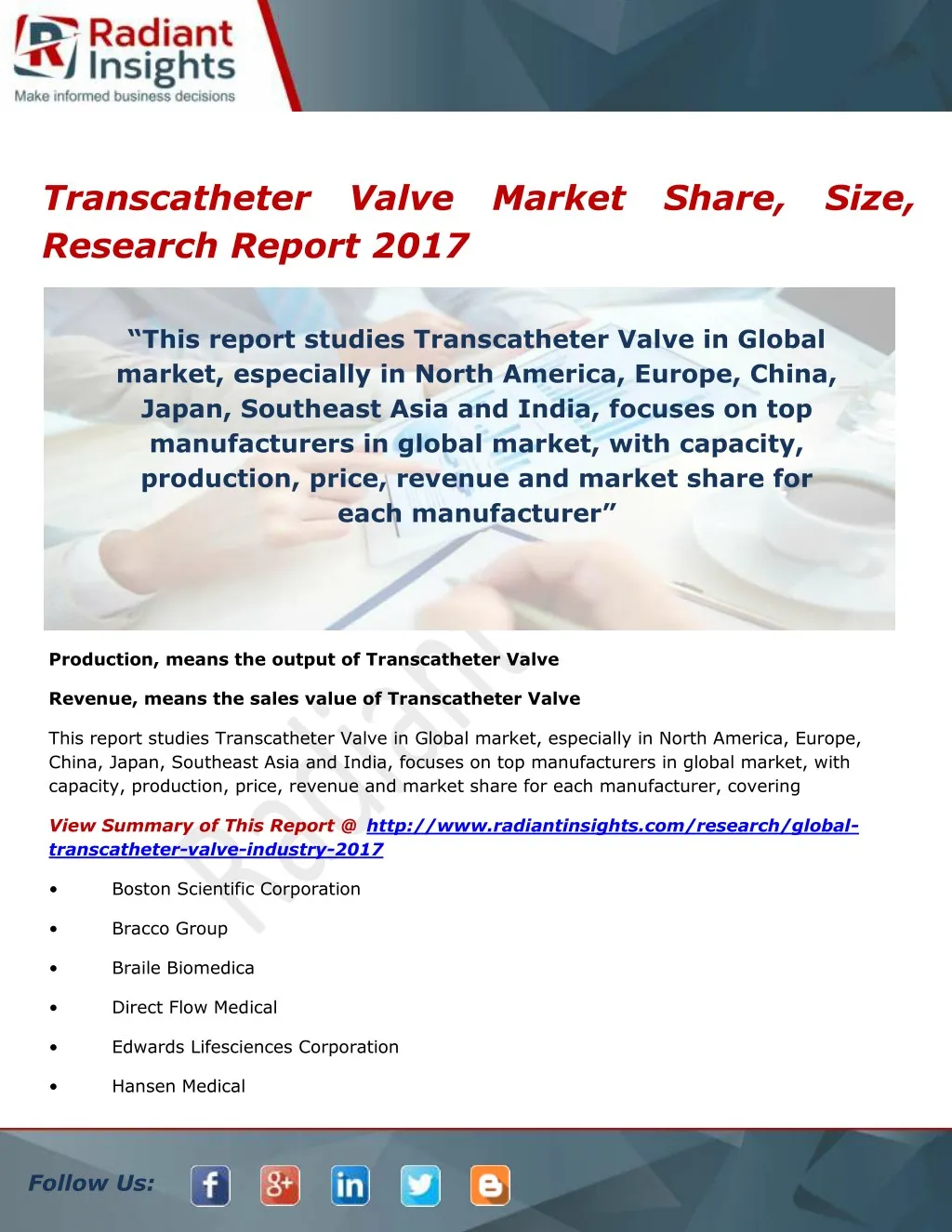transcatheter valve market share size research