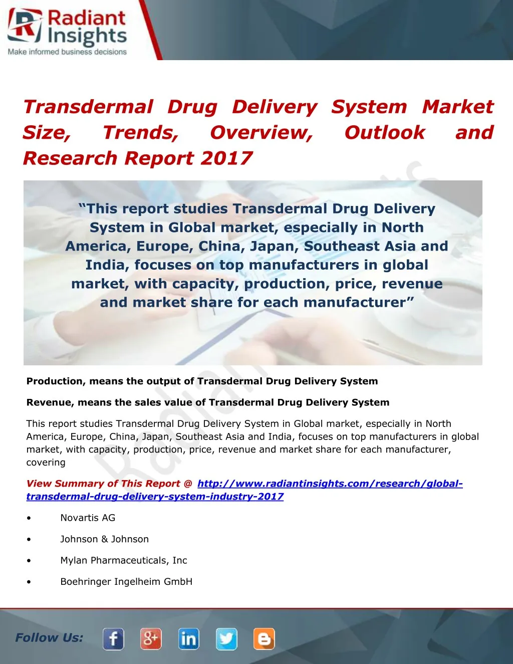 transdermal drug delivery system market size