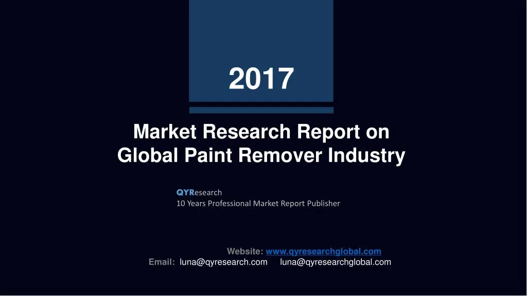2017 market research report on global paint