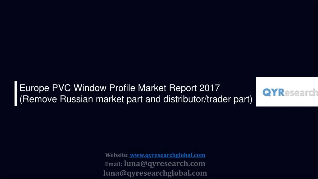 europe pvc window profile market report 2017