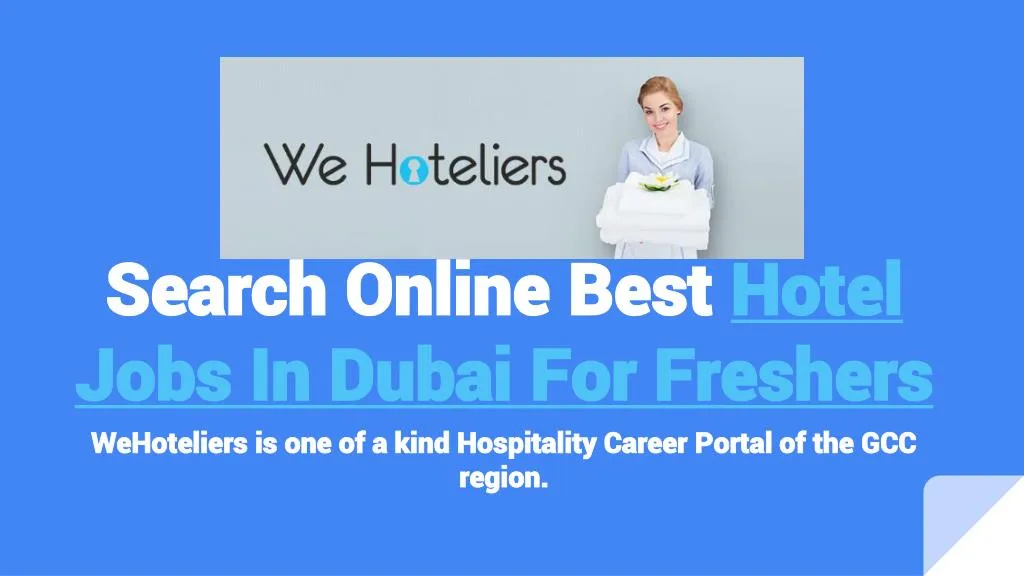 search online best hotel jobs in dubai for freshers