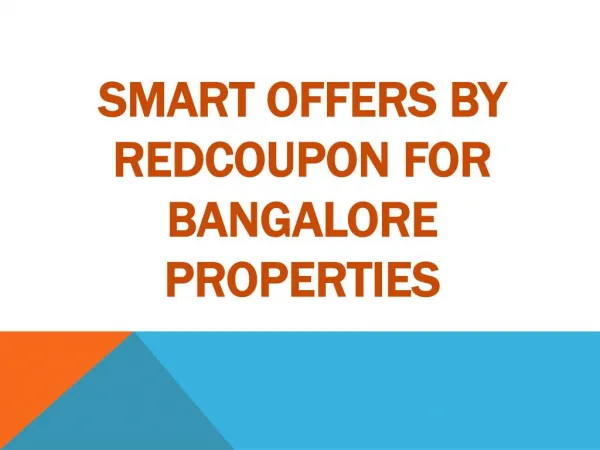 Avail Affordable Properties in Bangalore with Red Coupon