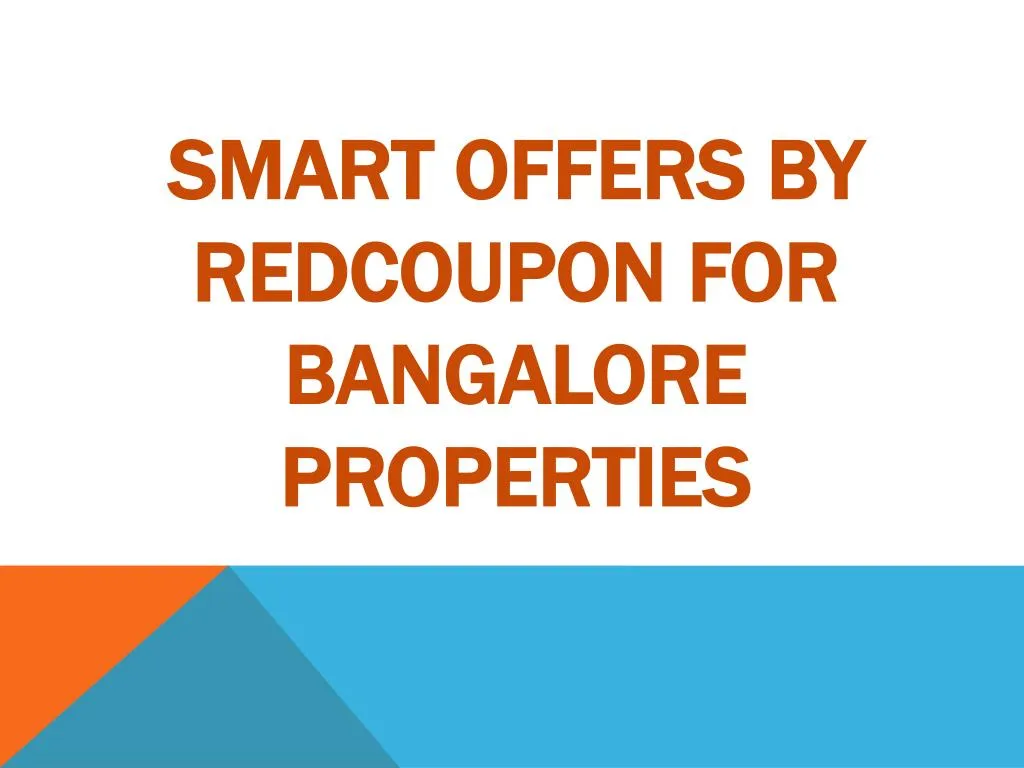 smart offers by redcoupon for bangalore properties