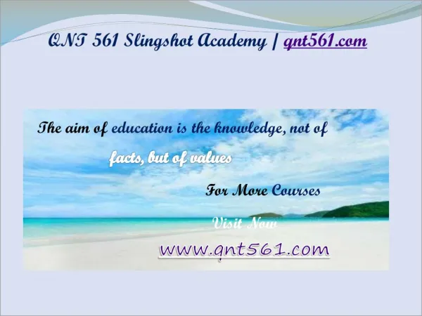 QNT 561 Slingshot Academy / qnt561.com