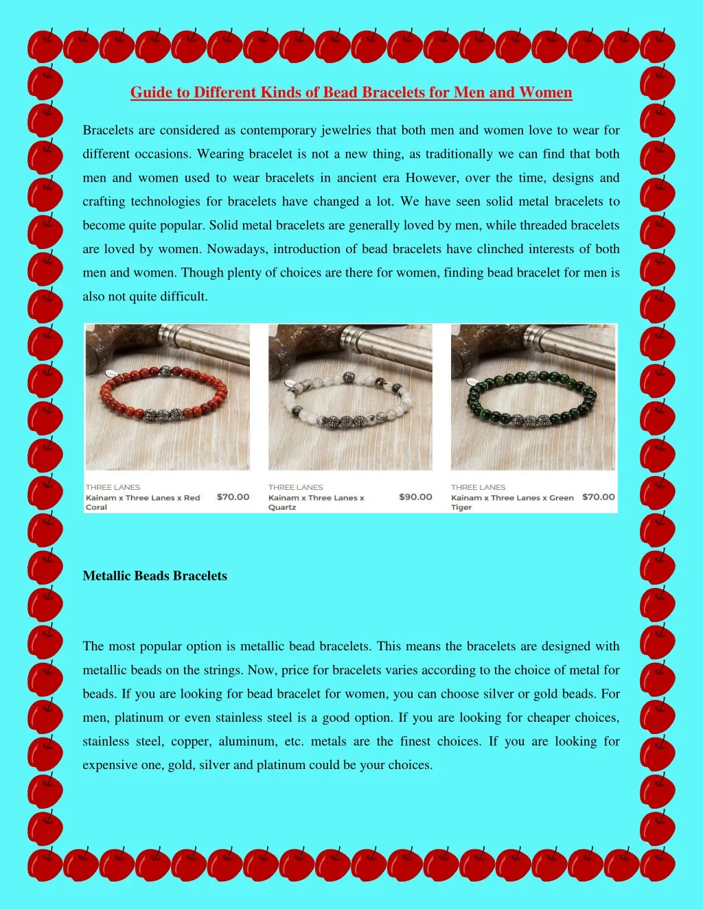guide to different kinds of bead bracelets