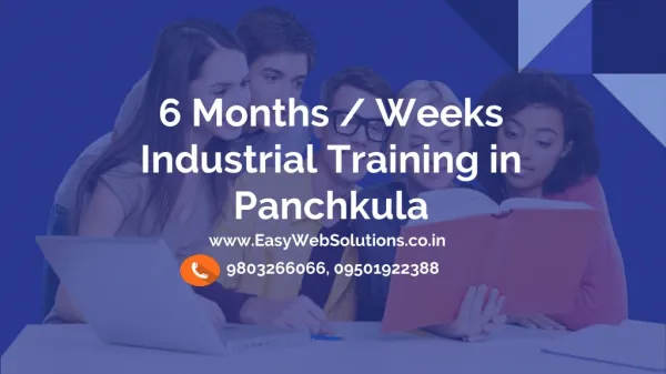 6 Months / Weeks Industrial Training in Panchkula