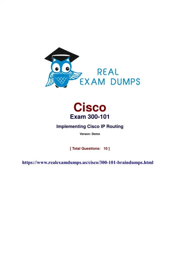 Prepare Cisco 300-101 Exam - with 100% Passing Guarantee