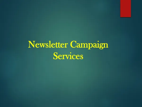 Newsletter Campaign Services - B2B Capricorn