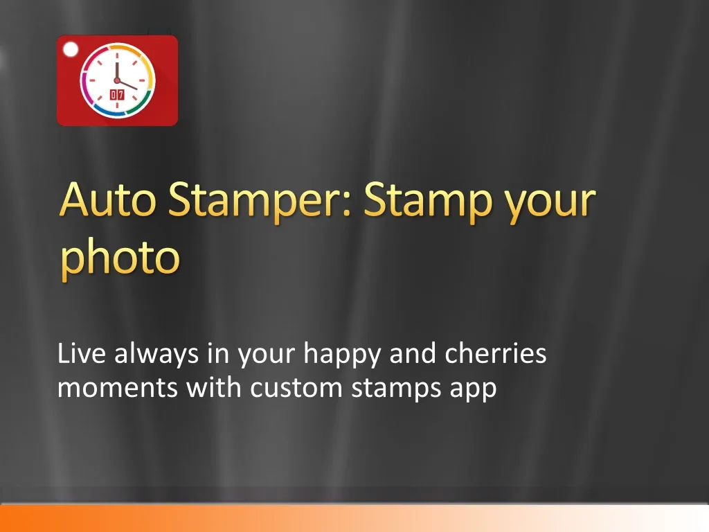 auto stamper stamp your photo
