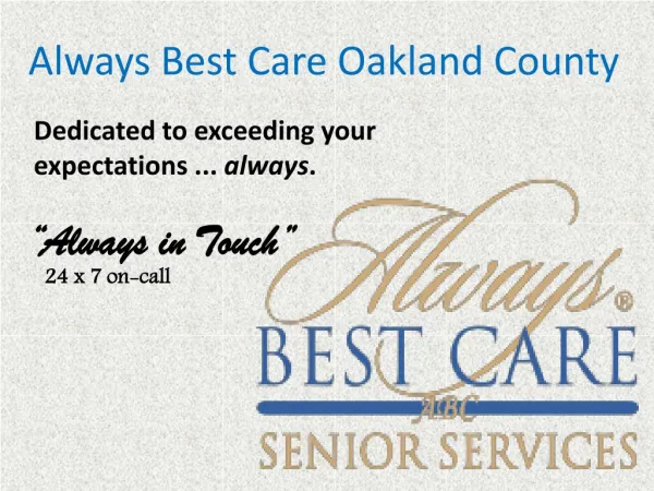 Home Health Care Oak Park - Always Best Care