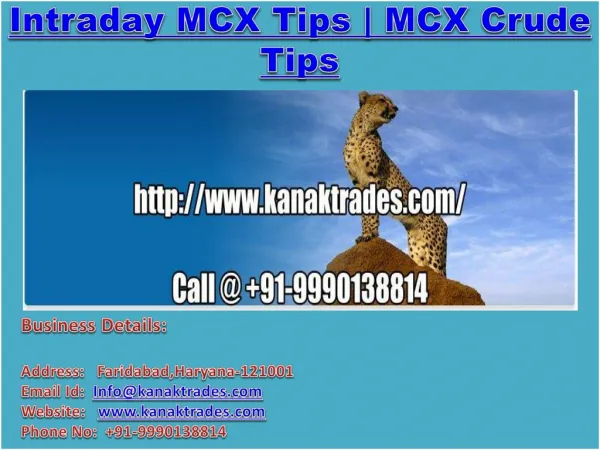 Commodity Gold Tips Free Trial, Intraday MCX Tips Call @ 91-9990138814