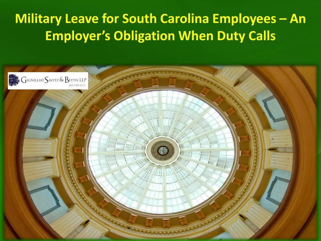 military leave for south carolina employees