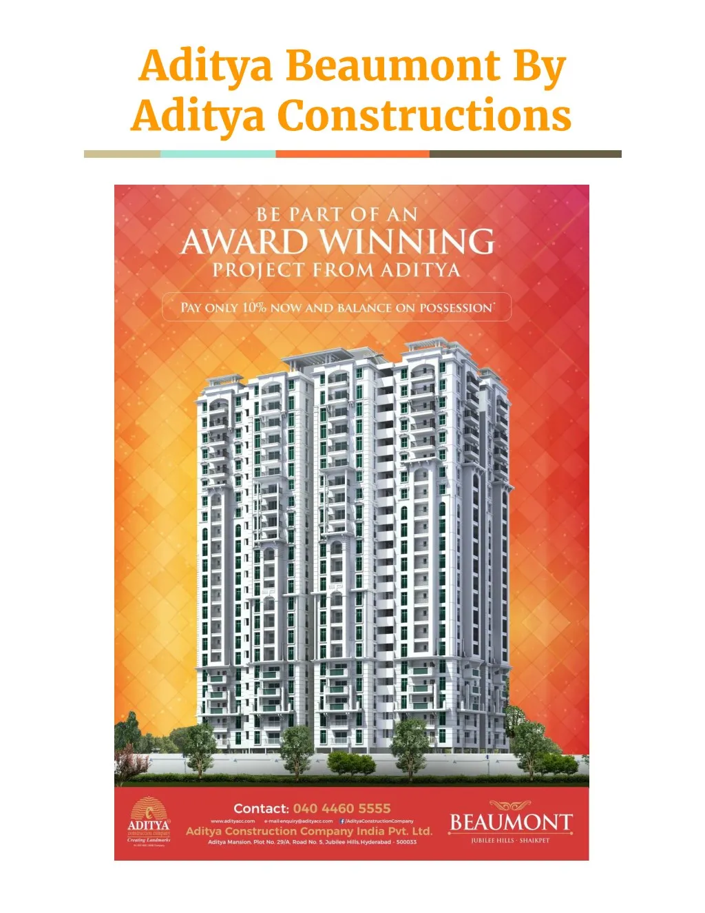 aditya beaumont by aditya constructions