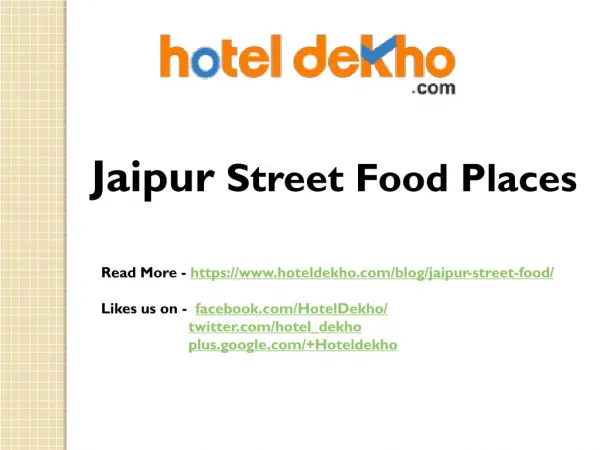Jaipur street food places