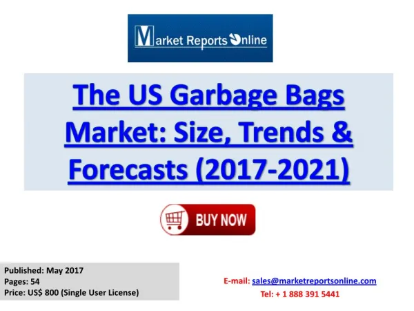 Garbage Bags Industry Global Research and Forecasts Analysis 2021