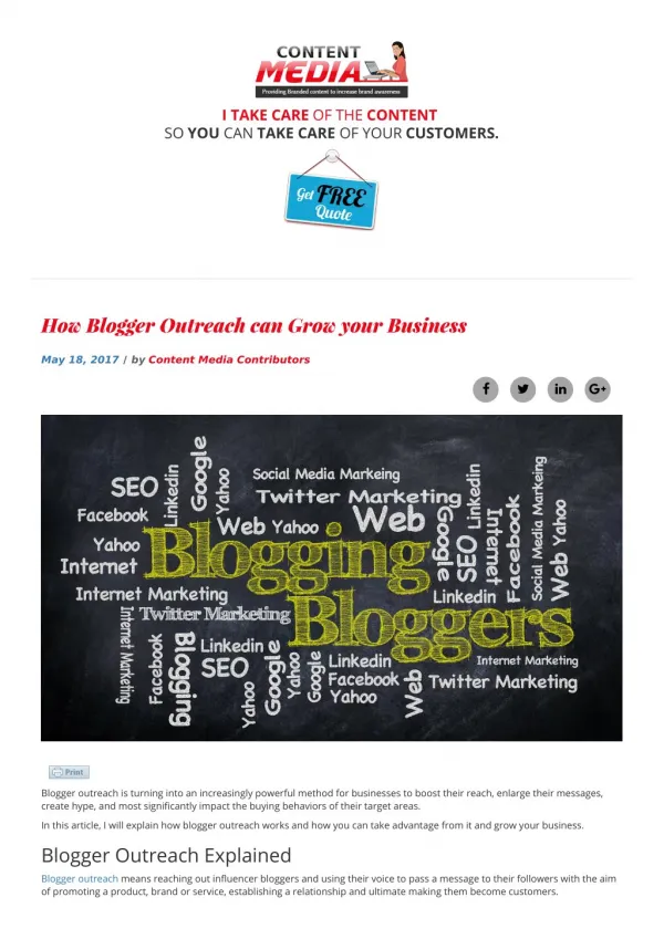 How Blogger Outreach can Grow your Business?