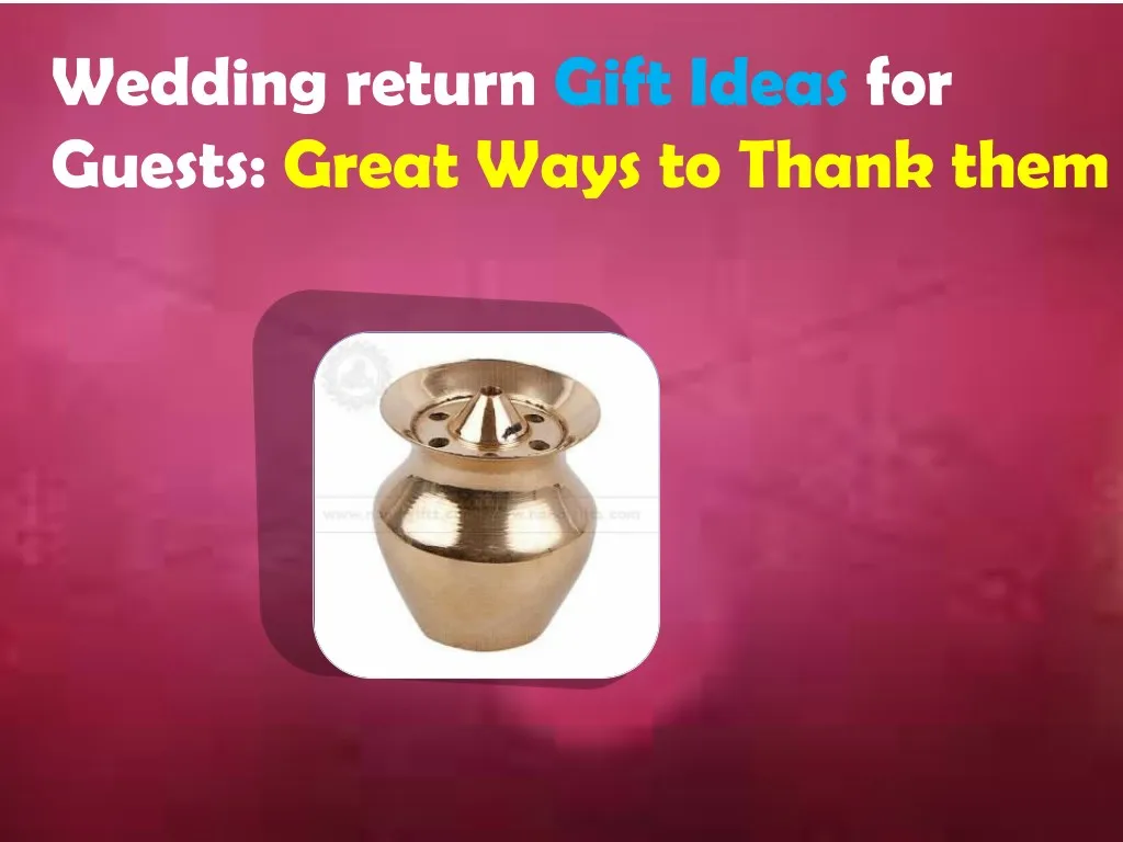 wedding return gift ideas for guests great ways