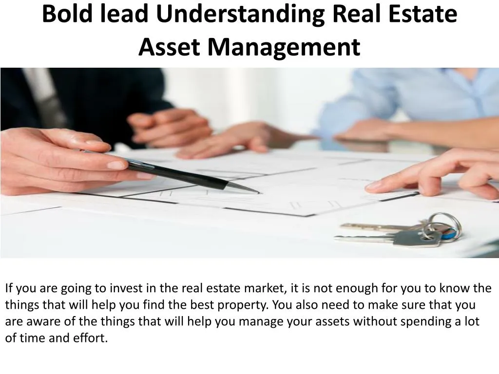 bold lead understanding real estate asset management