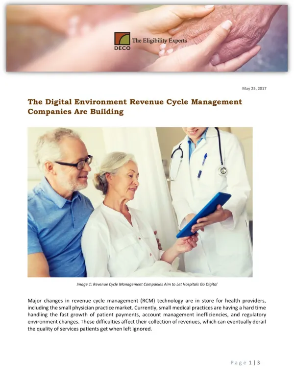 The Digital Environment Revenue Cycle Management Companies Are Building