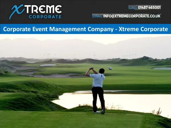 Corporate Event Management Company - Xtreme Corporate