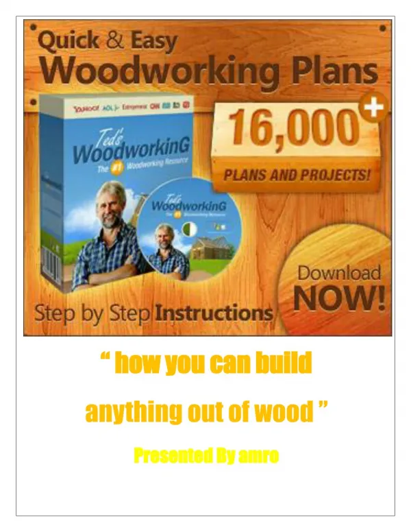 how you can build anything out of wood