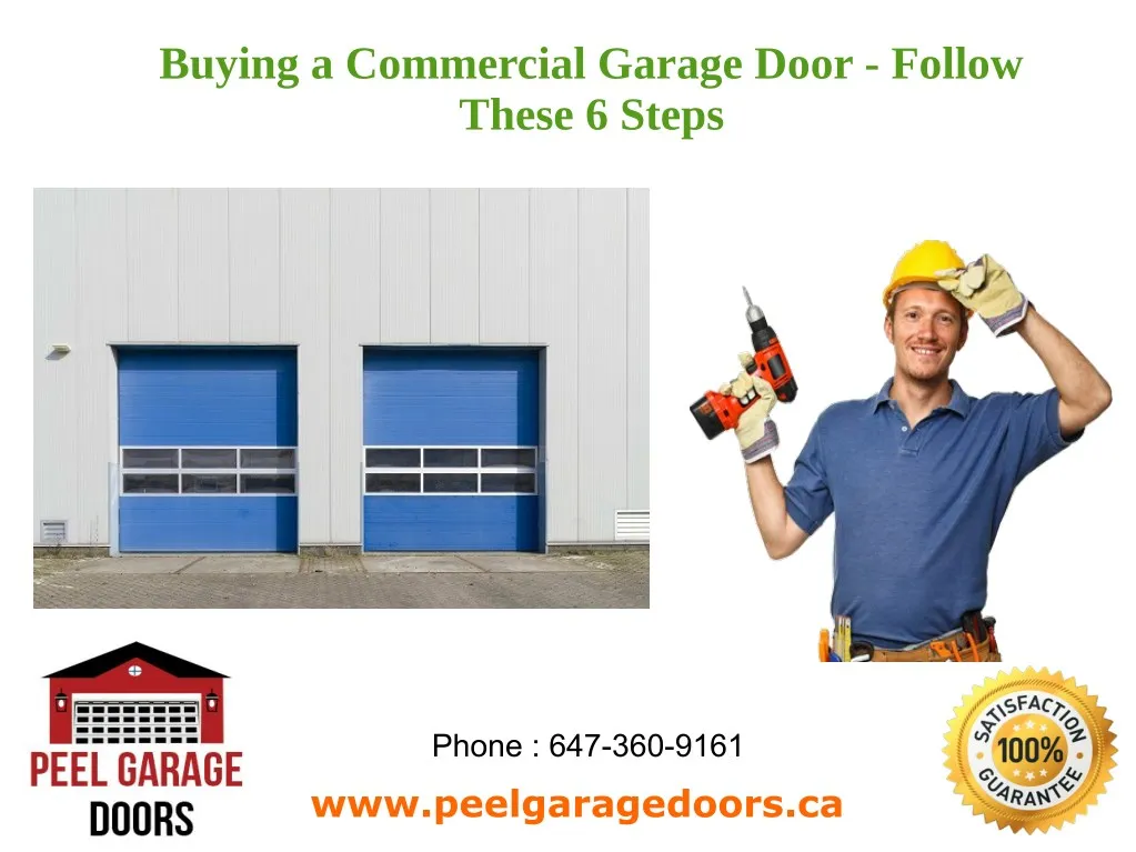 buying a commercial garage door follow these