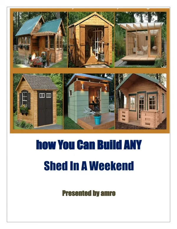 how you can build any shed in a weekend