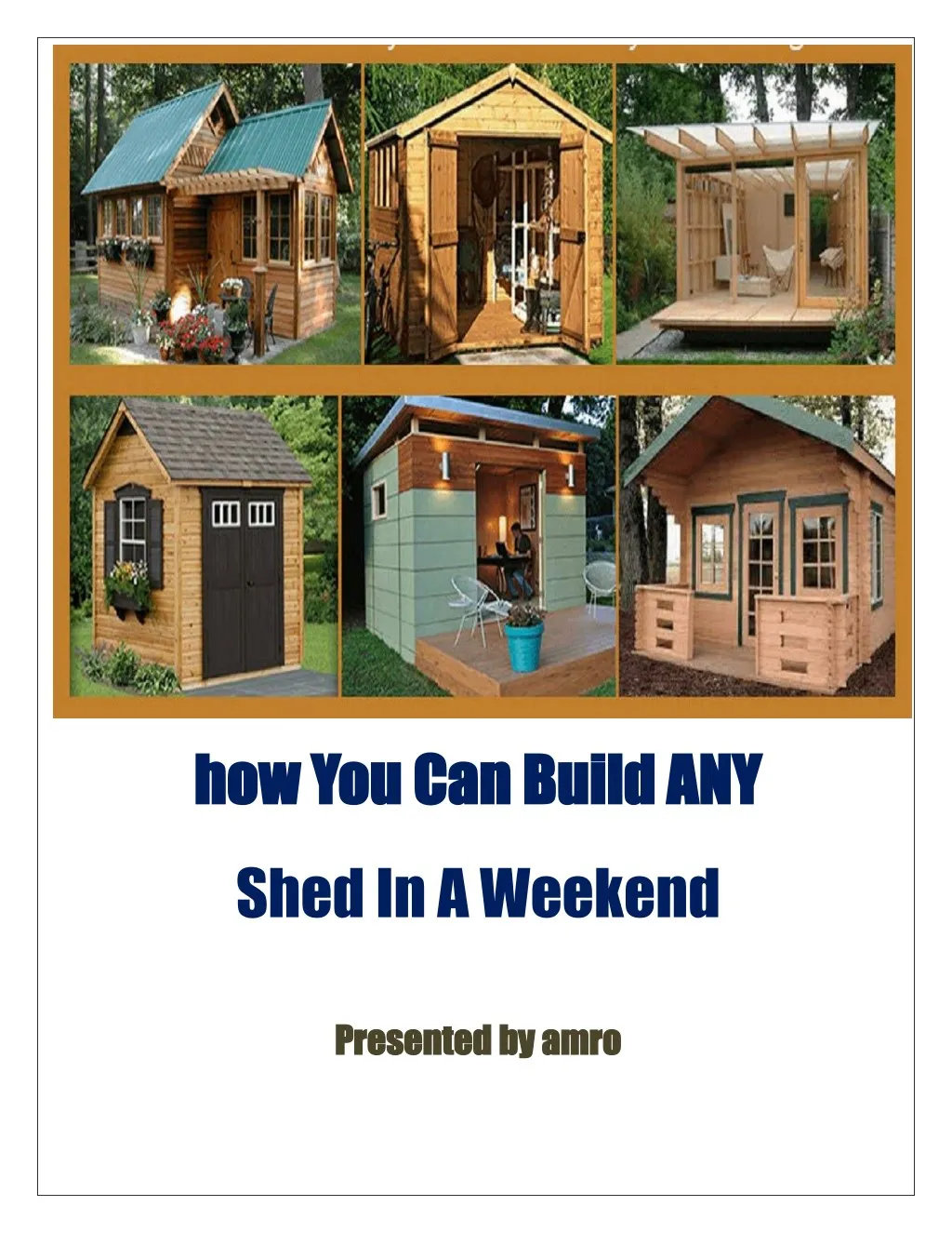 how you can build any how you can build any