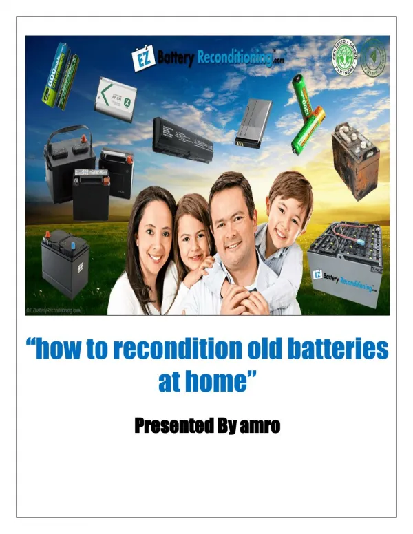 how to recondition old batteries at home
