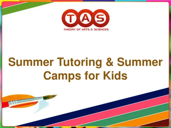 Summer Tutoring & Summer Camps for Kids