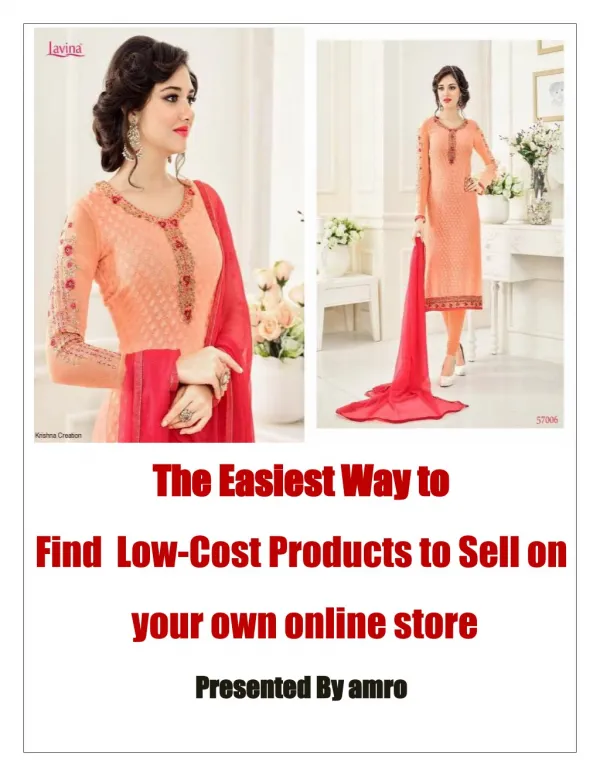 The easiest Way to find low cost products to Sell online store