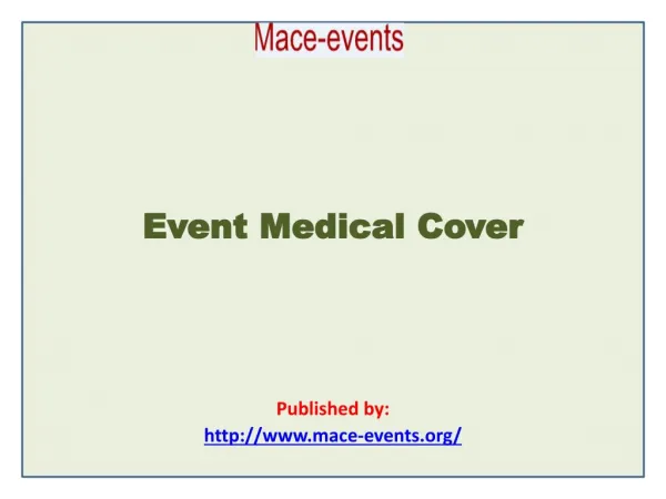 Event Medical Cover