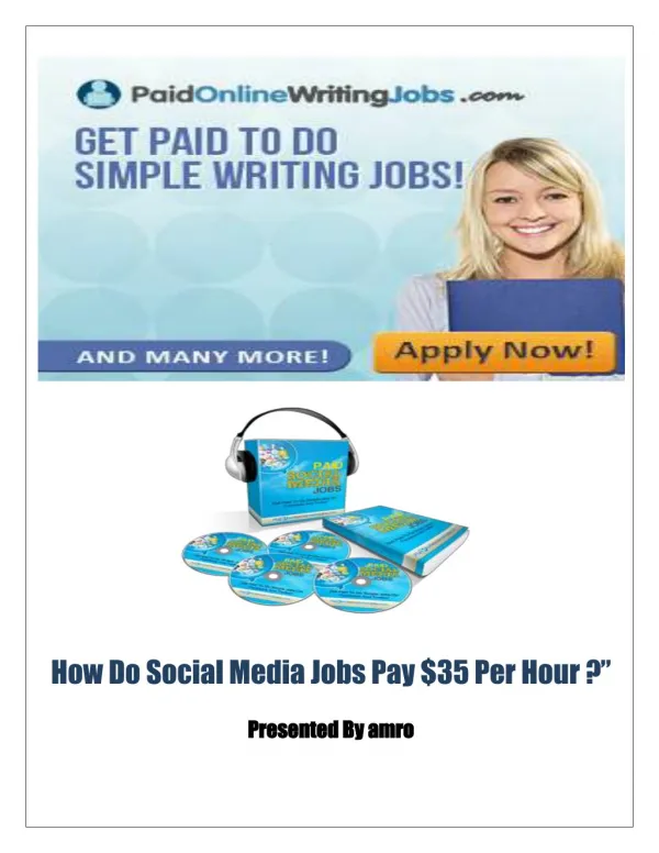 Ho Do Social media jobs pay $35 per Hour
