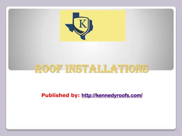 Kennedy Roofs-Roof Installations