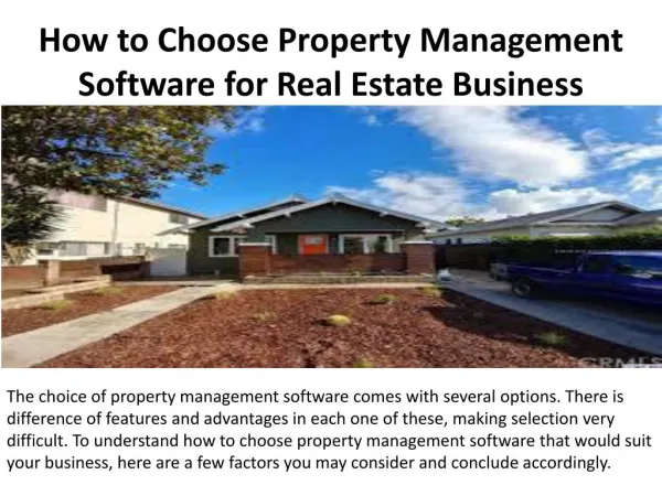 How to Choose Property Management Software for Real Estate Business